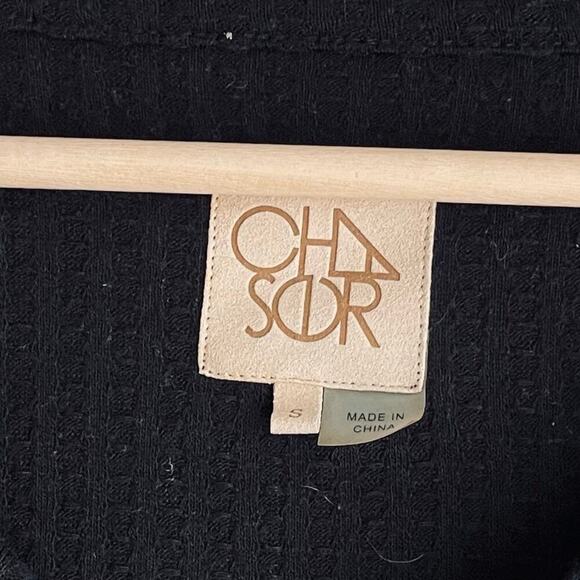 Chaser waffle thermal style fabric long sleeve shirt v-neck button detail size s - Picture 3 of 9